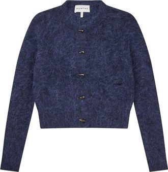 Munthe Tupper Knit - Dames - Vesten - Blauw - L - Katoen - Truien & Vesten