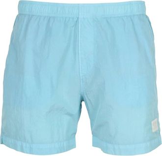 C.P. Company C.p. Company, Badmode, Heren, Blauw, L, Eco-Chrome R Logo Zwemshorts