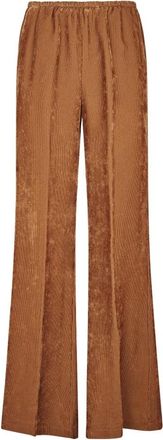 Forte_Forte Wide Broeken - Dames - Wijde Broeken - Bruin - M - Broeken