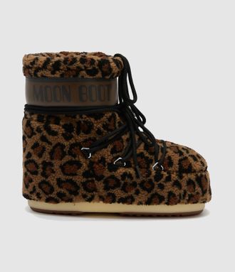 Moon Boot Moon Boot Icon Low Fleece Leopard Cognac Cocoa