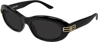 Balenciaga Zwart/Grijs Zonnebril Bb 0431S - Dames - Zonnebrillen - Zwart - 57 MM - Accessoires