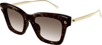Alexander McQueen Authentieke Bril met Topkwaliteit - Dames - Zonnebrillen - Bruin - 52 MM - Accessoires