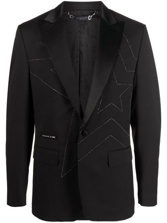 Philipp Plein Blazer con strass - Nero