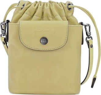 Longchamp Borsa a secchiello Le Pliage Xtra XS con coulisse - Verde