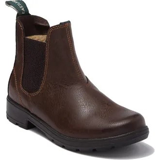 Eastland Baja Faux Shearling Lined Chelsea Boot in Brown at Nordstrom Rack, Size 6.5