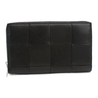 Bottega Veneta Black Leather Long Wallet (Bi-Fold) (Pre-Owned)