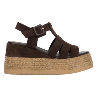 Estro & Luminara Wedge Sandals - female - Estro - Wedges - Brown - 5 UK - Shoes