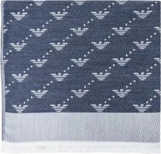 Armani Logo Scarf - unisex - Sjaals - Blauw - ONE Size - Polyester - Accessoires