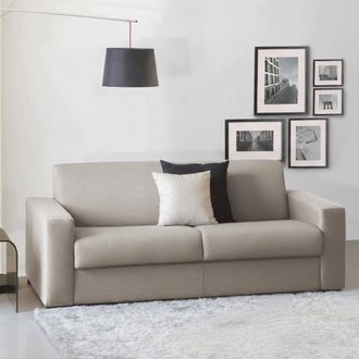 Talamo Italia Talamo Italia - Sofa Cama Aliana, Sof&aacute; De 3 Plazas, 100% Made In Italy, Sof&aacute; De Sal&oacute;n Con Apertura Giratoria, En Tela Acolchada, Con Reposabrazos Est&aacute;