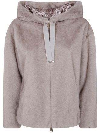 Herno Jacket Soft Faux Fur Bomber