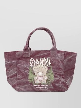 Ganni medium recycled cotton tote bag