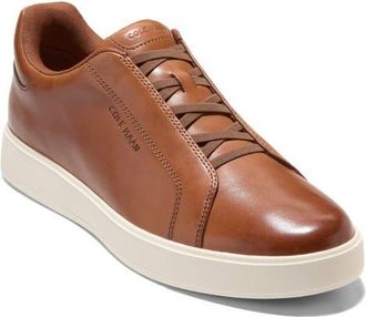 Cole Haan GrandPro Luxe Slip-On Sneaker in British Tan Satin Finish/Ivor at Nordstrom, Size 11.5
