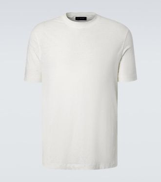 Thom Sweeney Camiseta en mezcla de lino