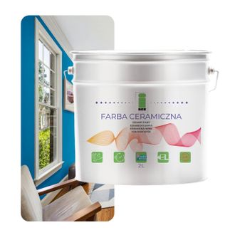 OEM Pintura Cer&aacute;mica Para Paredes, Lavable, Azul, 2 L, Resistente A Las Manchas