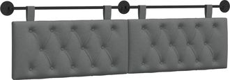 vidaXL Cabecero Colgante Gris Oscuro Tela Vidaxl