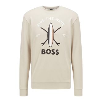 HUGO BOSS Heren Savin Sweatshirt (Beige)