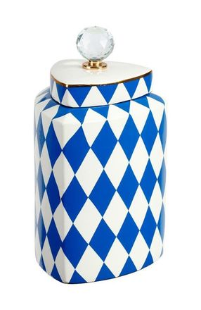 Mark Roberts Harlequin Jar with Lid, Medium in Royal Blue at Nordstrom