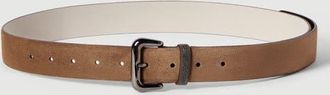 Brunello Cucinelli Suede belt with shiny loop in Caramel at Nordstrom, Size X-Small