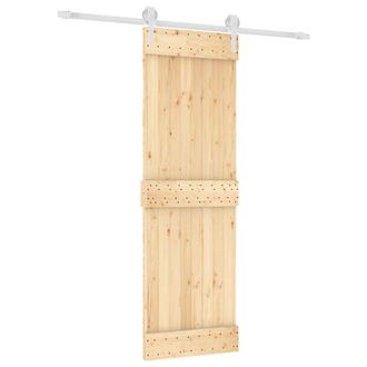vidaXL Puerta Corredera Natural Y Blanco 70 X 210 Cm Vidaxl
