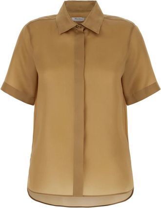 Max Mara Dames, Blouses & Shirts, Beige, Maat: M Zijde