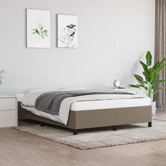 vidaXL Cama Sin Colch&oacute;n Tela Gris Taupe 140x200 Cm Vidaxl