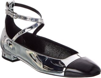 Stuart Weitzman Eden Strap Leather Flat