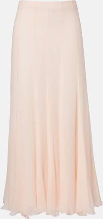 Chloé Pleated silk muslin maxi skirt