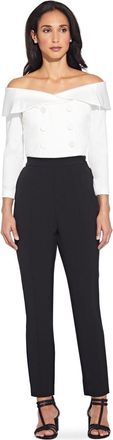 Adrianna Papell Womens Crepe Slim Trouser - Black - Size 14 UK