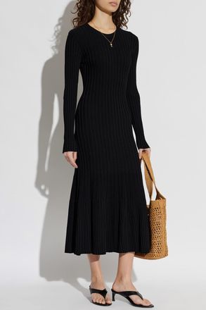 Ami Dress With Long Sleeves, Womens, Black