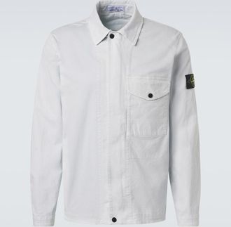 Stone Island Compass cotton canvas overshirt