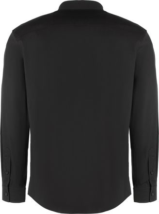 Burberry Mens Stretch Cotton Shirt Black Elastane