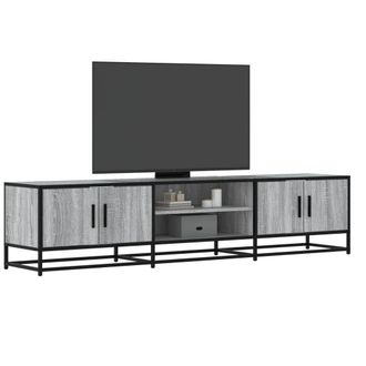 Berkfield Home TV Cabinet Grey Sonoma 180x35x41 cm Engineered Wood | Size: 180 x 35 x 41 cm