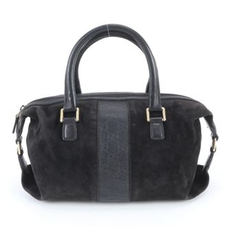 Gucci Black Leather Handbag Tote Bag (Pre-Owned)