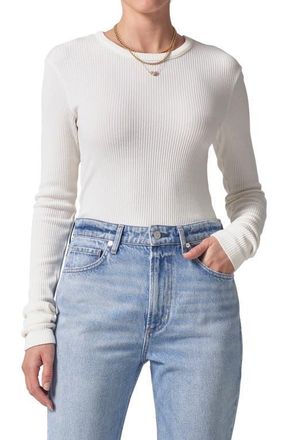 Citizens Of Humanity Bina Rib Crewneck Sweater in Pashmina at Nordstrom, Size Small