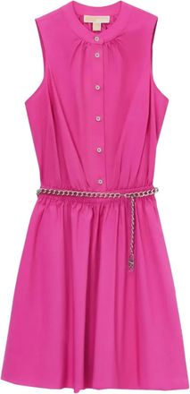 Michael Michael Kors Abito in cotone con cintura - Rosa