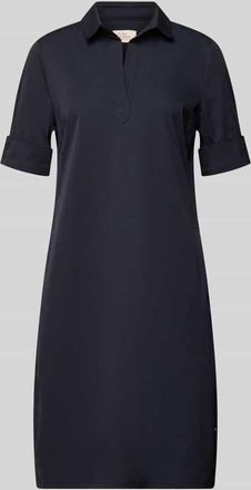 robe l&eacute;g&egrave;re Hemdblusenkleid mit V-Ausschnitt in Marine, Gr&ouml;&szlig;e 36