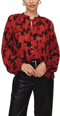 Bella Dahl Pleated Smocked Button Down