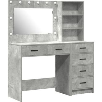 vidaXL Mesa De Tocador Gris 78.5 X 41 X 135 Cm Madera Contrachapada Vidaxl