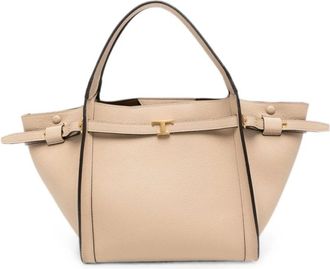 Tod's Tassen, Dames, Beige, ONE Size, Leer, T Timeless Medium Tote