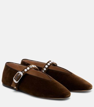 Le Monde Beryl Stella velvet ballet flats