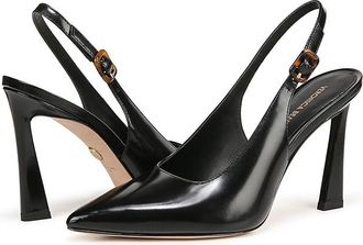 Veronica Beard Callie Slingbacks Womens Sandals Black Leather : 9.5 M