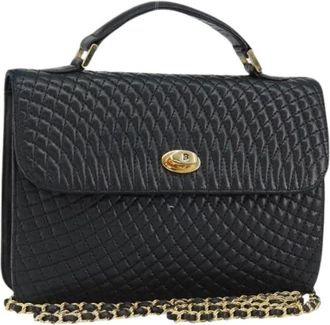 Bally Pre-owned Shoulder Bags, female, Black, Size: ONE SIZE Pre-owned Leather Shoulder Bag