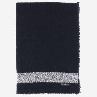 Faliero Sarti Womens Scarf Amabel Navy Wool-Cashmere Scarfs