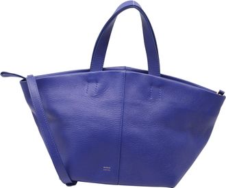 Mansur Gavriel Tulipano Tote Bag in Blue Calf Leather