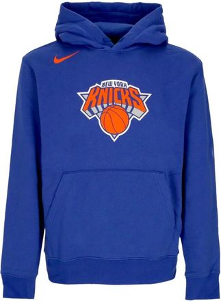 Nike NBA Club Hoodie - Heren - Sportshirts - Blauw - S - Katoen - Fitness