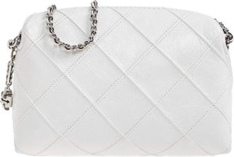 Tory Burch White Fleming Small Crossbody Bag