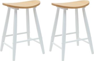 vidaXL Sillas De Comedor 2 Uds. Madera De Caucho S&oacute;lido Vidaxl