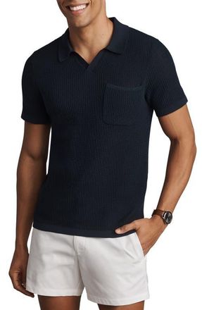 Rhone Coastal Johnny Collar Polo in True Navy at Nordstrom, Size Xx-Large