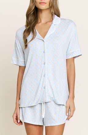 Honeydew Intimates All American Shortie Pajamas in Blue Sky Garden Floral at Nordstrom, Size X-Large