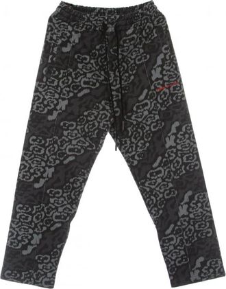 Vision Of Super Leopard Print Lichtgewicht Trainingsbroek - Heren - Straight fit broeken - Zwart - M - Polyester - Broeken